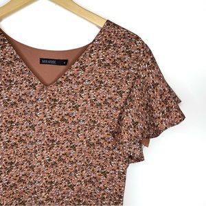 Mikarose Floral MIDI Dress Size Medium
